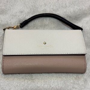 Kate Spade White and Tan Clutch